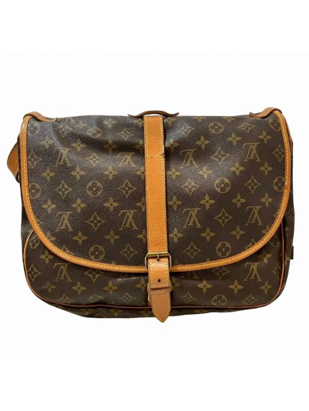 Louis Vuitton Saumur 35 Monogram Shoulder Bag Leather